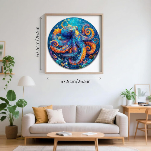 Παζλ 1000 τεμαχίων Ocean Octopus Odyssey - Διασκεδαστικά παζλ με γράμματα στην πλάτη, πρόκληση 2
