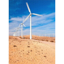 Windmills in The Desert 1000 Piece Jigsaw Puzzle for Adults, Landscape Scene Toy Gift for Family & Kids