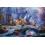 Ξύλινο παζλ Cottage at Night Deluxe 500 τεμαχίων, παζλ ενηλίκων με θέμα τη ζωγραφική τοπίου 1