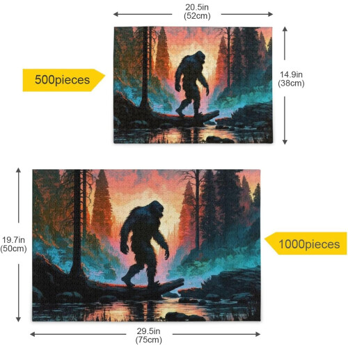 Παζλ 500 τεμαχίων Sasquatch Walk για ενήλικες - Αδύνατο, Δύσκολο, Δύσκολο, Δύσκολο 1