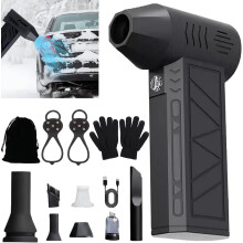 Pro 3-Gear LED Turbo Blower with Vacuum Kit, Clear Snow 10x Faster, Portable with Light, 1Pc