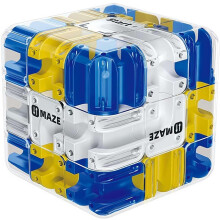 Cubo de rompecabezas de laberinto 3D azul, divertido cubo rodante de laberinto 3D, rompecabezas que mejora el reconocimiento espacial, el pensamient