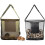 Mushroom foraging bag with adjustable strap, foldable, Green 4