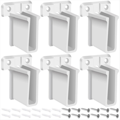 6 Pack Wire Shelf End Brackets Closet Shelves Brackets Plastic Wall Mo