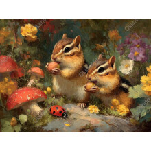 Rompecabezas de 500 piezas con diseño de ardillas y naturaleza del bosque: un juego encantador y encantador para amantes de los animales. Decoración