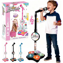 All-in-One Mikrofon Spielzeug Kinder Karaoke Maschine Ständer LED-Beleuchtung Tragbar