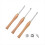 Wood Lathe Chisel Set 3 Pieces Turning Tools Include Square, Round, Di 1