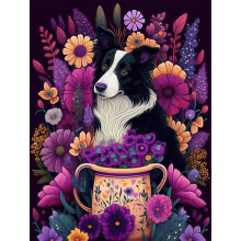 Quebra-cabeça de madeira com 500 peças com tema Border Collie - Jogo divertido para toda a família, educativo, brinquedo e presente.