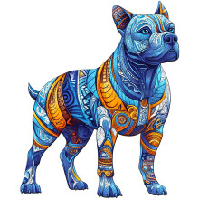 Puinen pitbull-koiran palapeli aikuisille, syntymäpäivä-joulupalapelilahja koiranrakastajalle ja lemmikkien ystävälle