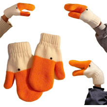 Luvas de Ganso Bobo, Pato Ganso, Inverno Engraçado, Novidade, Animal, Térmicas, Tricotadas
