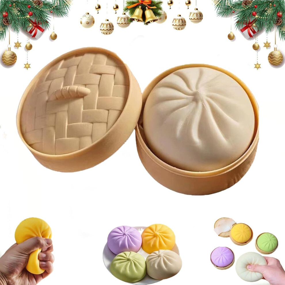 Squishy Gigante De Dumpling Con Purpurina | Juguete Sensorial Para Aliviar Estrés En Niños Y Adultos