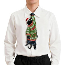 Cravate chat moche pour homme, cravate humoristique faite main en forme de chat, idéale pour les fêtes de Noël.