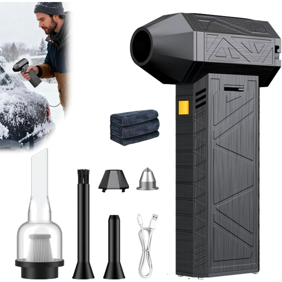 Dmuchawa Termiczna 1500 W, PrzenośNa, Z 3 Regulowanymi PręDkośCiami I Szybkim łAdowaniem USB-C Do Suszenia-image