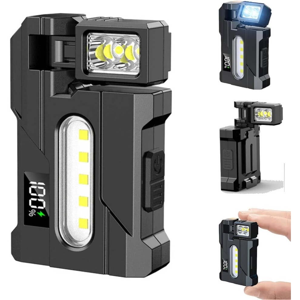 Latarka G5 Edc Z Brelokiem, 400 LumenóW, Jasna, łAdowalna, Mini, 180, Magnes, 3 Tryby, 1 Szt.-image