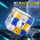 Cube labyrinthe à billes 3D, jeu de réflexion 3D, puzzle 3D, bleu 2