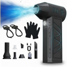 Professioneller 3-stufiger LED-Turbo-Laubbläser mit Staubsauger-Set, schneller Schnee- und Staubentferner für Auto und Haushalt, tragbar