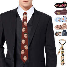 Cravate personnalisée avec photo pour homme, cadeau humoristique et personnalisé pour mari et papa