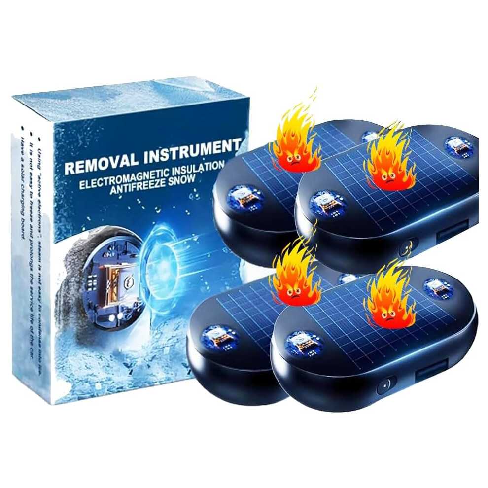 4Pcs Electromagnetic Anti-Freeze Car Snow Removal Device, Defroster For Car Windshield 3233223024851