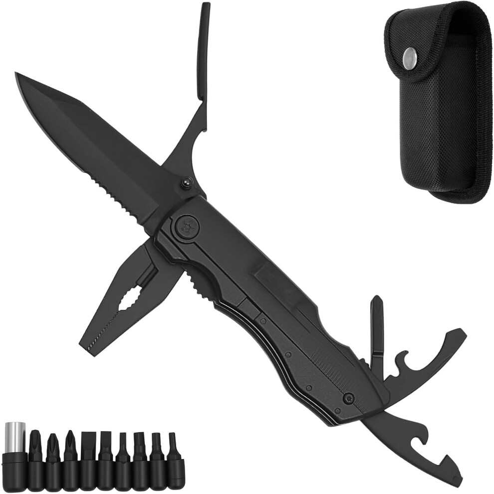 Multitool Pocket Knife For Men Folding Multi Tool Utility Plier Camping 3233223019901