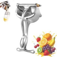 Storcător manual de suc de fructe rezistent, extractor de suc proaspăt din aliaj de aluminiu, mâner ergonomic #B