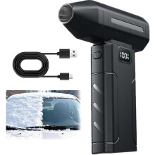 USB-wiederaufladbare Mini-Turbo-Schneefräse, 100.000 U/min, 3 Geschwindigkeitsstufen für Autos und Einfahrten, tragbares Profi-Werkzeug