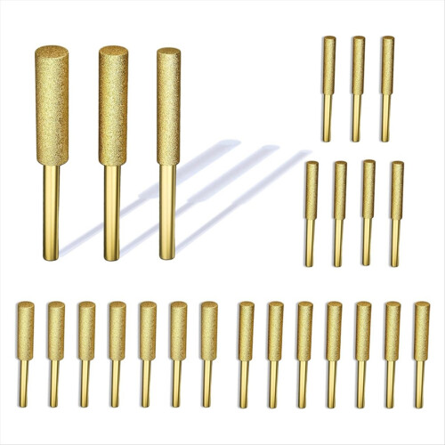 24 Pcs Titanium Plated Diamond Chainsaw Sharpener Bits - High Hardness 1