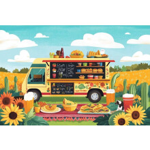 Puzzle fai da te in legno da 35 pezzi a tema camion dei tacos per adulti, divertente e stimolante, ideale per principianti, decorazione da parete per