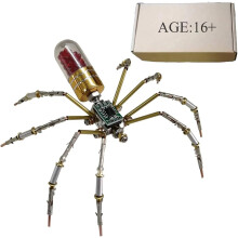 Rompecabezas de insectos de metal 3D, circuito mecánico Steampunk de metal 3D, modelo de ensamblaje de araña DIY, adorno creativo, regalos para adul