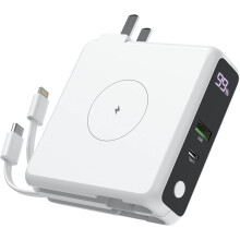 K12 Pro Powerbank 22,5 W Bærbar Oplader 10000 mAh Indbygget USB C 15 W Trådløs