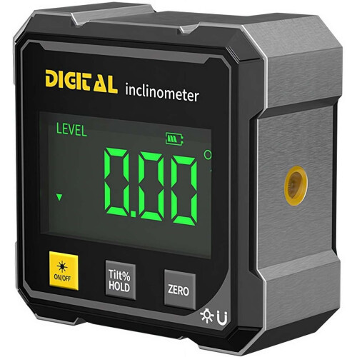 Digital Angle Finder with Electronic Laser, 4 Side Magnetic Cube Inclinometer Protractor