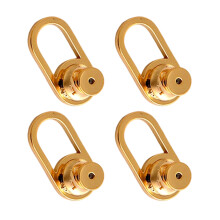 4Pcs Earring Backs Replacements U Shaped Metal Support for-Gold