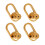 4Pcs Earring Backs Replacements U Shaped Metal Support for-Gold 1