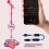 Microfone de brinquedo multifuncional para crianças, com suporte, luzes e efeito de eco. 5