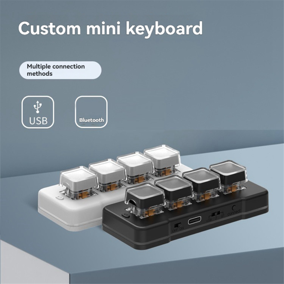 Photos - Laptop Part MK424BT 4-Key Mini Customized Keyboard with Mechanical Blue Switch USB