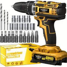 Wireless Lithium-Ion Drill Set Battery and Fast Charging