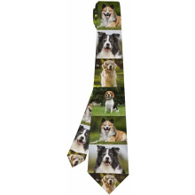 Cravate personnalisée avec photo de votre animal de compagnie, cadeau humoristique et personnalisé pour papa, grand-père, mari