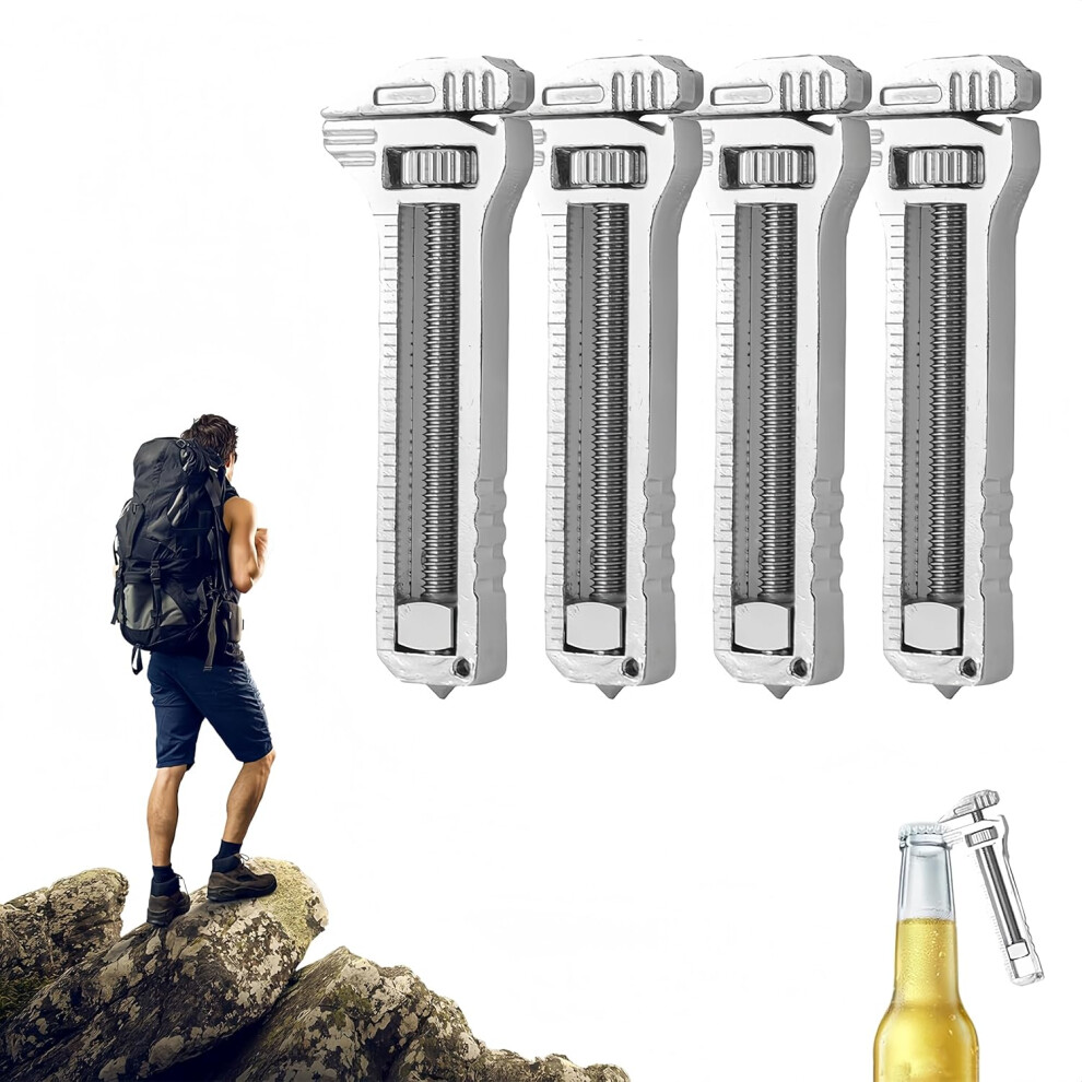 Compact Titanium Multitool Pocket Lightweight Edc Keychain 4 Pcs Camping 3233223019437