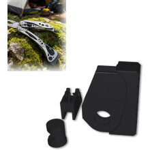 Acessório multifuncional compatível com Leatherman Skeletool e compartimento extra para bits.