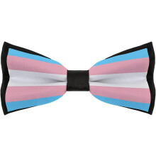 Transgender Pride Flag Fluga Slips, Siden Avslappnad Slips för Outfits & Fester