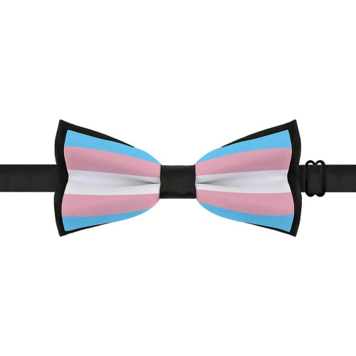 Γραβάτα με παπιγιόν Transgender Pride Flag, μεταξωτή casual γραβάτα για ρούχα και πάρτι 2