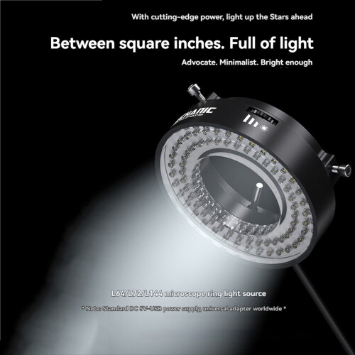 Microscope LED Ring Light Illuminator Lamp 64 Pcs Adjustable USB for 2