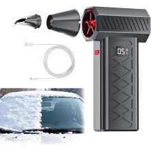 Souffleur à neige turbo LED 130 000 tr/min portable, 6 vitesses, mini turbo pour déneiger rapidement
