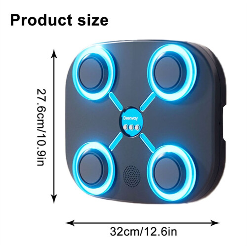 Music Boxing Target for Kids Machine Wall Mounted with LED Light Blue 2
