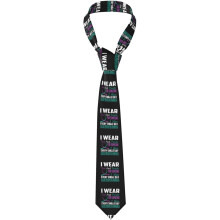 Cravate turquoise et violette pour homme, symbole de prévention du suicide, cadeau idéal pour un mariage ou une cérémonie.