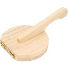 Dřevěný lis na tortilly s ergonomickou rukojetí, ruční lis na moučné tortilly a pizzu roti