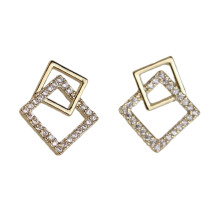 Stylish Simple Gold Plated Stud Earrings Sturdy Everyday Jewelry