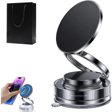 Supporto magnetico per telefono con ventosa - Pieghevole regolabile a 360 per specchietto retrovisore auto e palestra