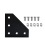 10Pcs 2020 L Shape Joint Plates Corner Bracket for Aluminum Extrusion 5