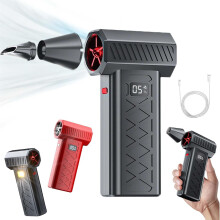 Handbetriebene Mini-Turbo-Schneefräse für Autos, 130.000 U/min, 5 Geschwindigkeitsstufen für schnelle Schneeräumung, kabellos, schwarz