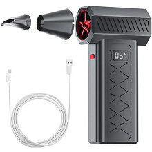 Mini-Turbo-Schneefräse für Auto, kabelloser Hand-Luftkompressor, Duster Pro LED